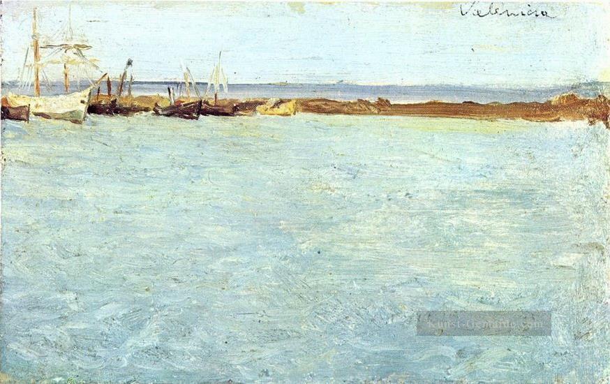 Vue de port de Valence 1895 kubistisch Ölgemälde